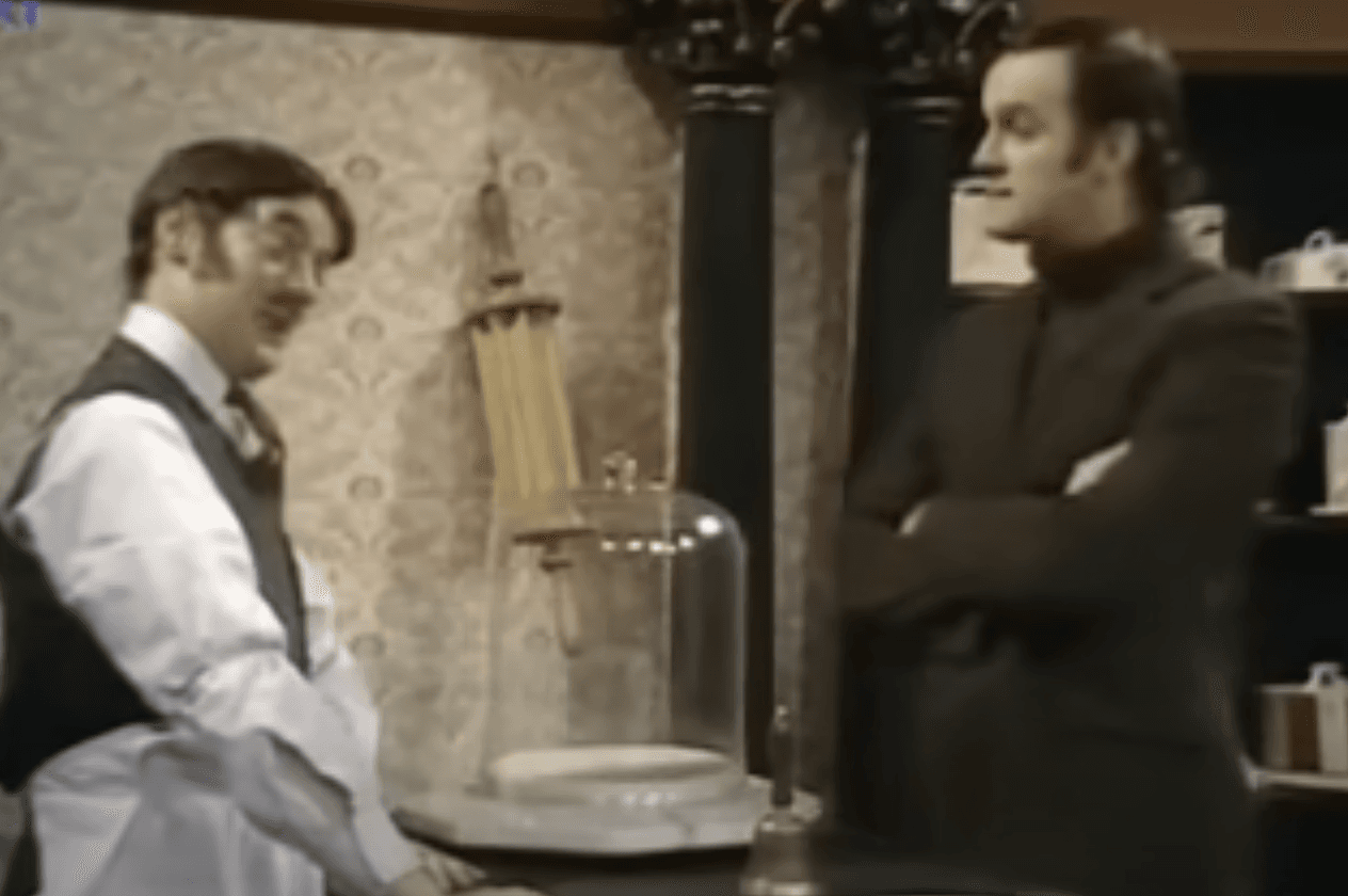 Monty Python’s Cheese Shop scene, reproduced from the manuscript